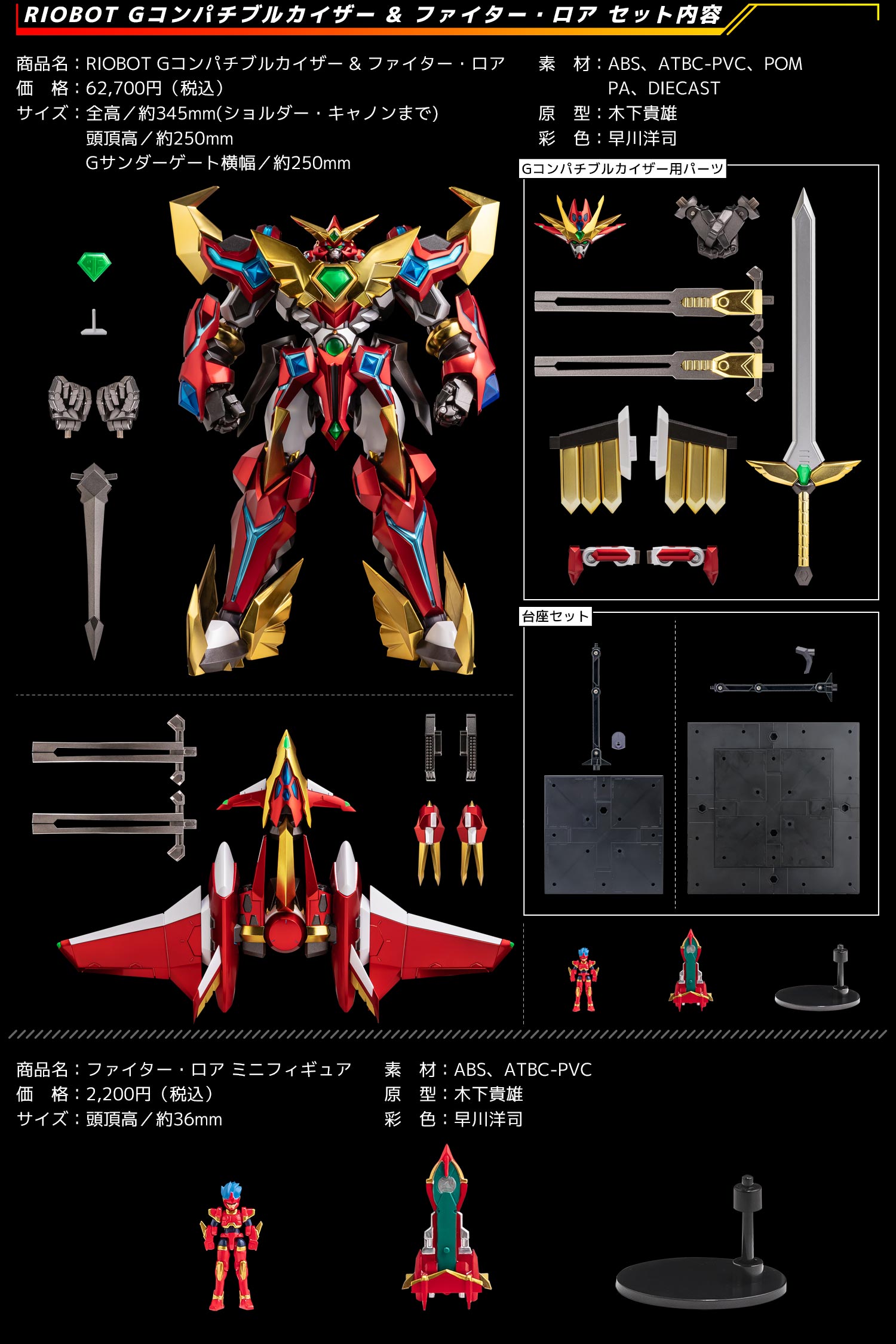 特設ページ】RIOBOT Gコンパチブルカイザー & ファイター・ロア